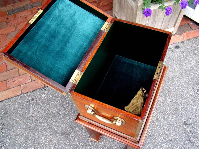 A stunning English Georgian brass bound Tulipwood Chest on Stand circa 1800-1825 — image 6